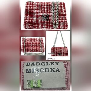 Badgley Mischka Scarlet Tweed Shoulder Bag